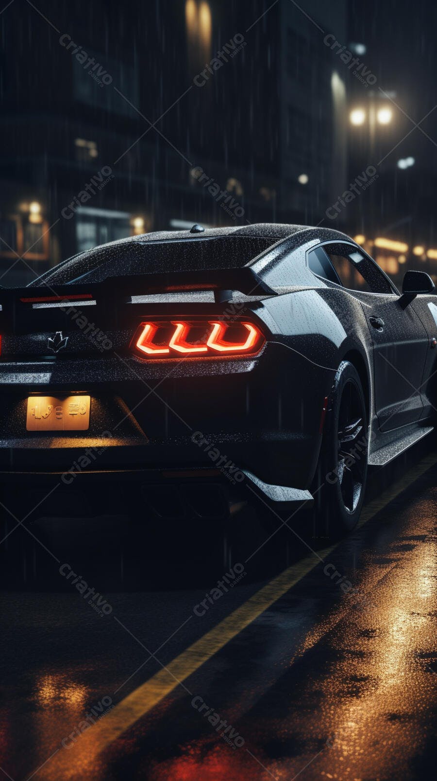 Muscle Car Chuva Noturna
