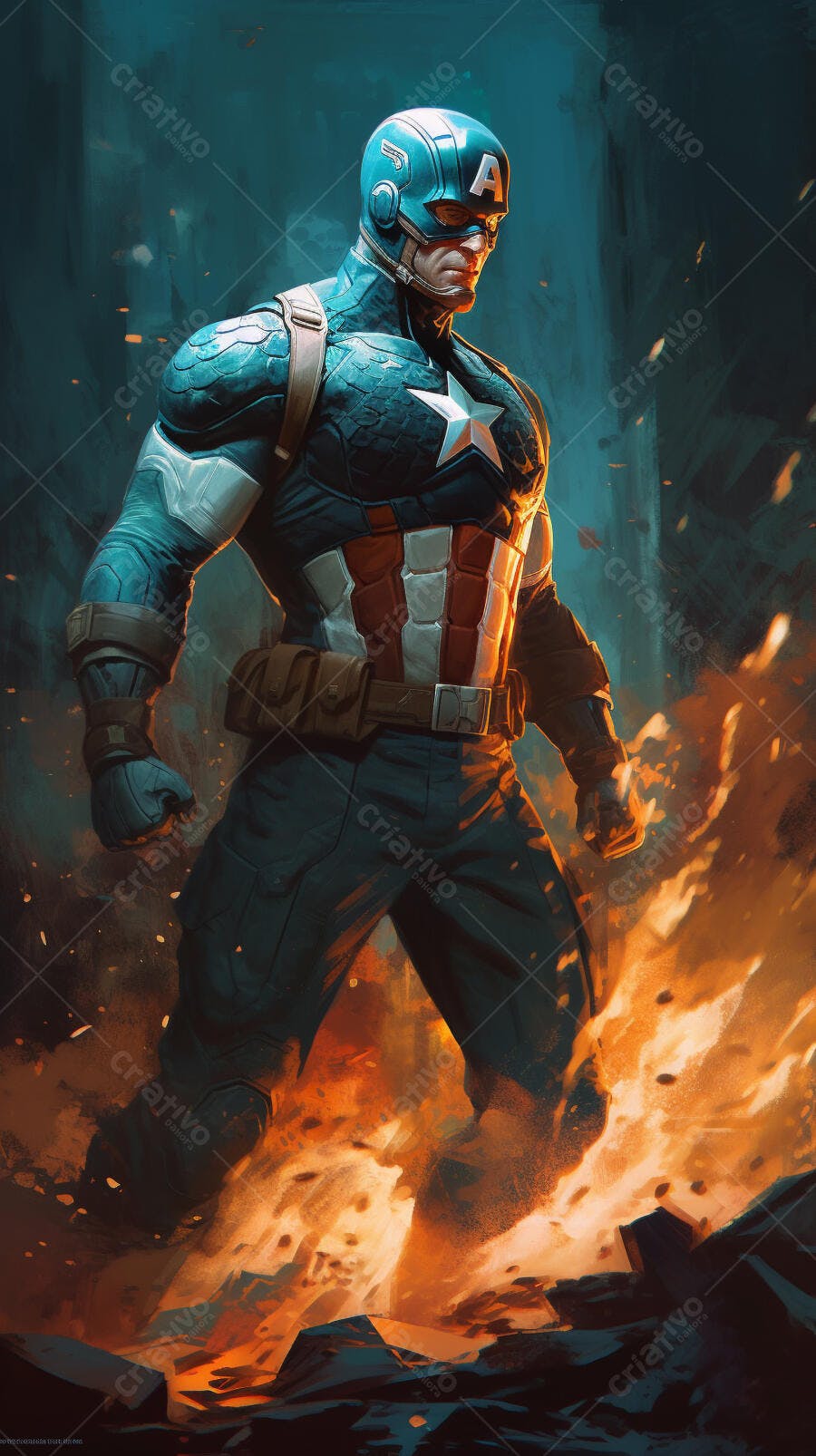 Capitão América em chamas