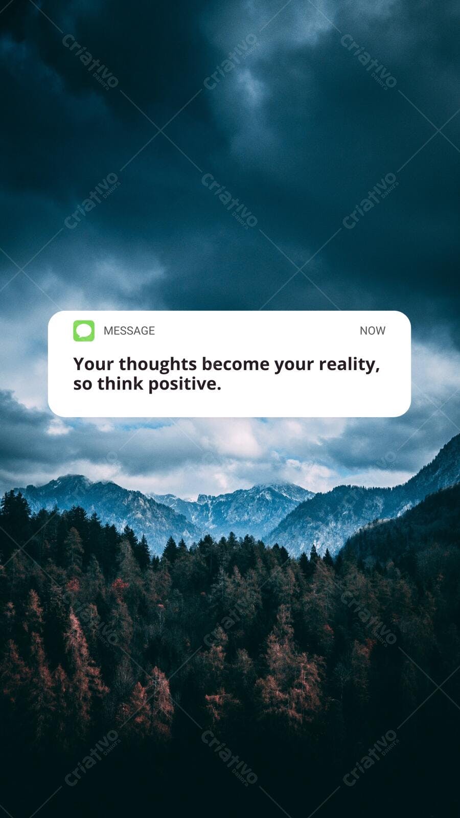 Pensamento positivo montanha paisagem