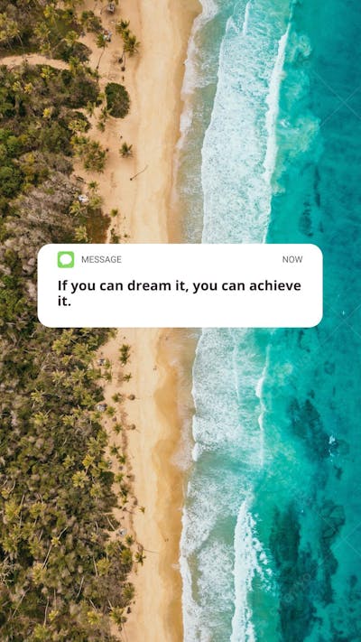 Wallpaper Mensagem Motivacional Sobreposta em Paisagem