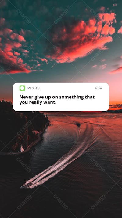 Wallpaper Mensagem Motivacional Sobreposta em Paisagem