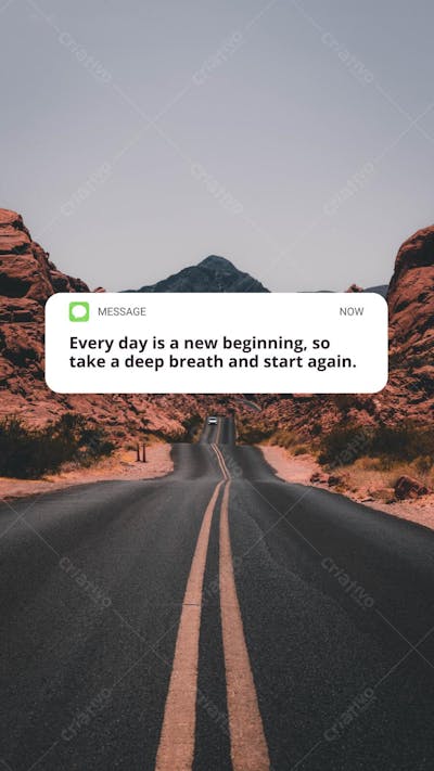 Wallpaper Mensagem Motivacional Sobreposta em Paisagem