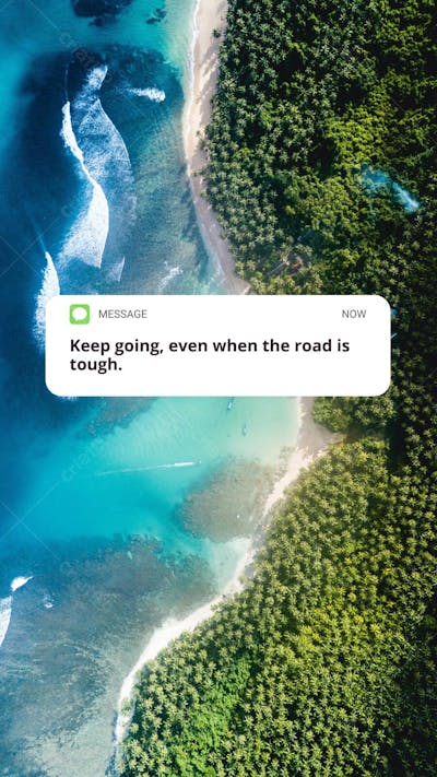 Wallpaper Mensagem Motivacional Sobreposta em Paisagem