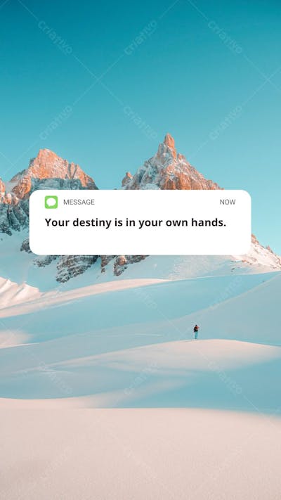 Wallpaper Mensagem Motivacional Sobreposta em Paisagem
