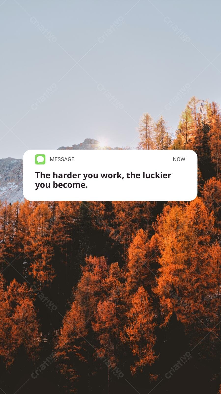 Paisagem Outonnal com Mensagem Motivacional