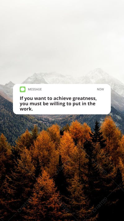 Wallpaper Mensagem Motivacional Sobreposta em Paisagem