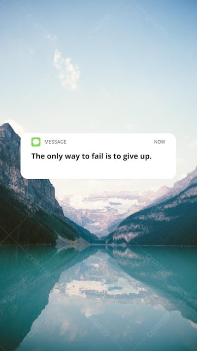 Wallpaper Mensagem Motivacional Sobreposta em Paisagem