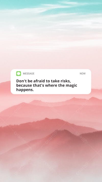 Wallpaper Mensagem Motivacional Sobreposta em Paisagem