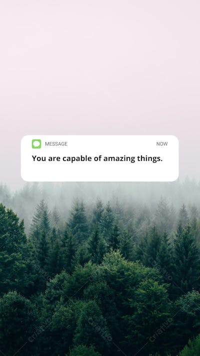 Wallpaper Mensagem Motivacional Sobreposta em Paisagem