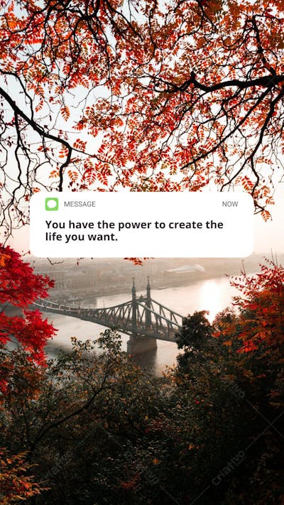 Wallpaper Mensagem Motivacional Sobreposta em Paisagem