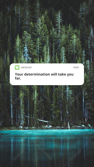 Wallpaper Mensagem Motivacional Sobreposta em Paisagem