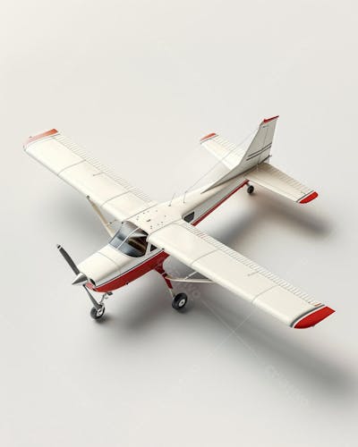 Avião Cessna em Perspectiva Isométrica