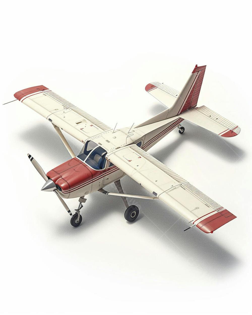 Avião Cessna em Perspectiva Isométrica