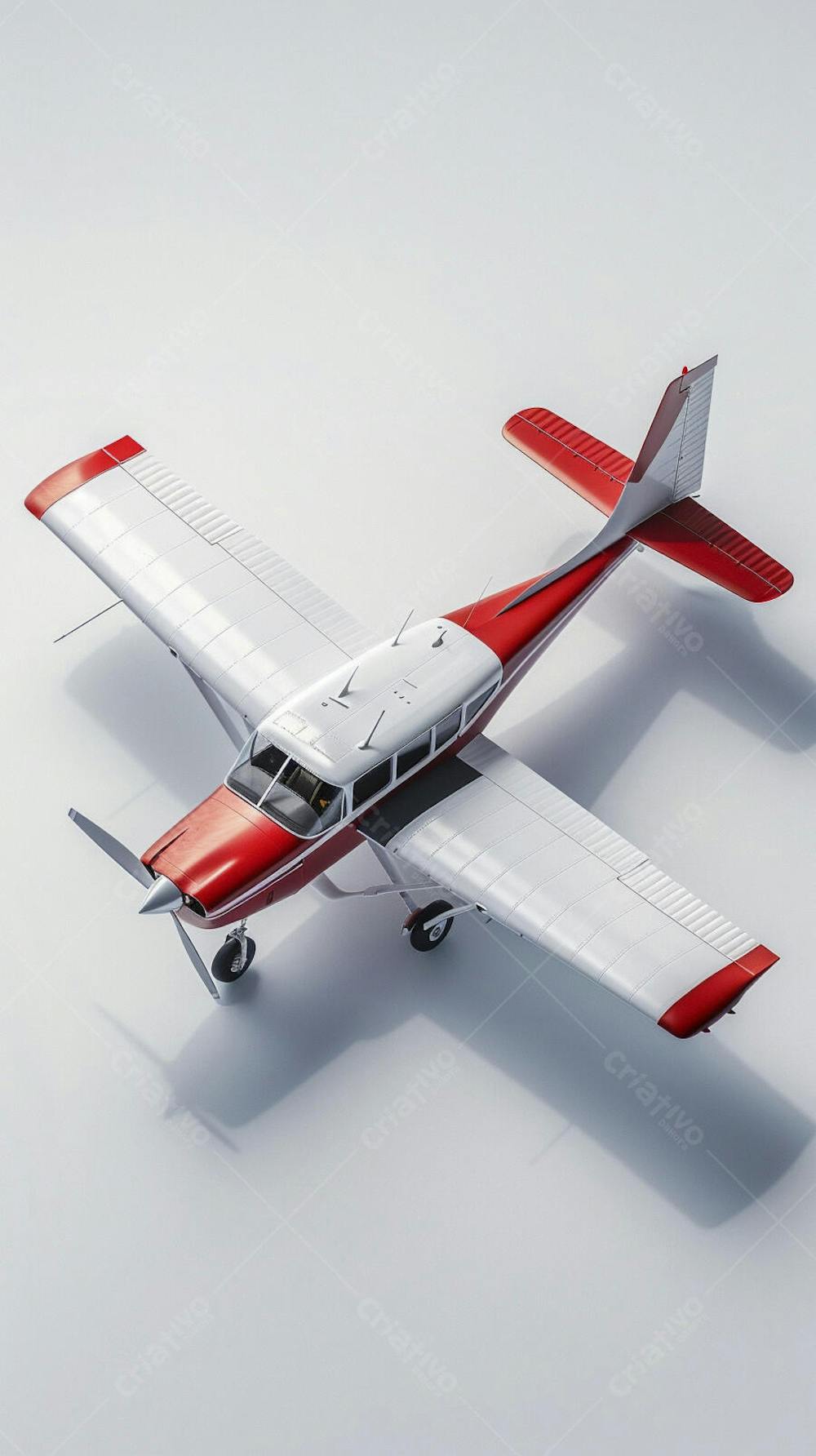 Avião Cessna em Perspectiva Isométrica