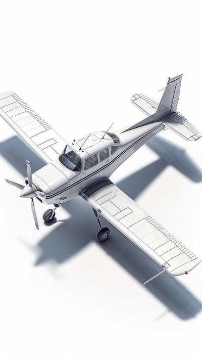 Avião Cessna em Perspectiva Isométrica