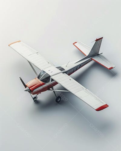 Avião Cessna em Perspectiva Isométrica