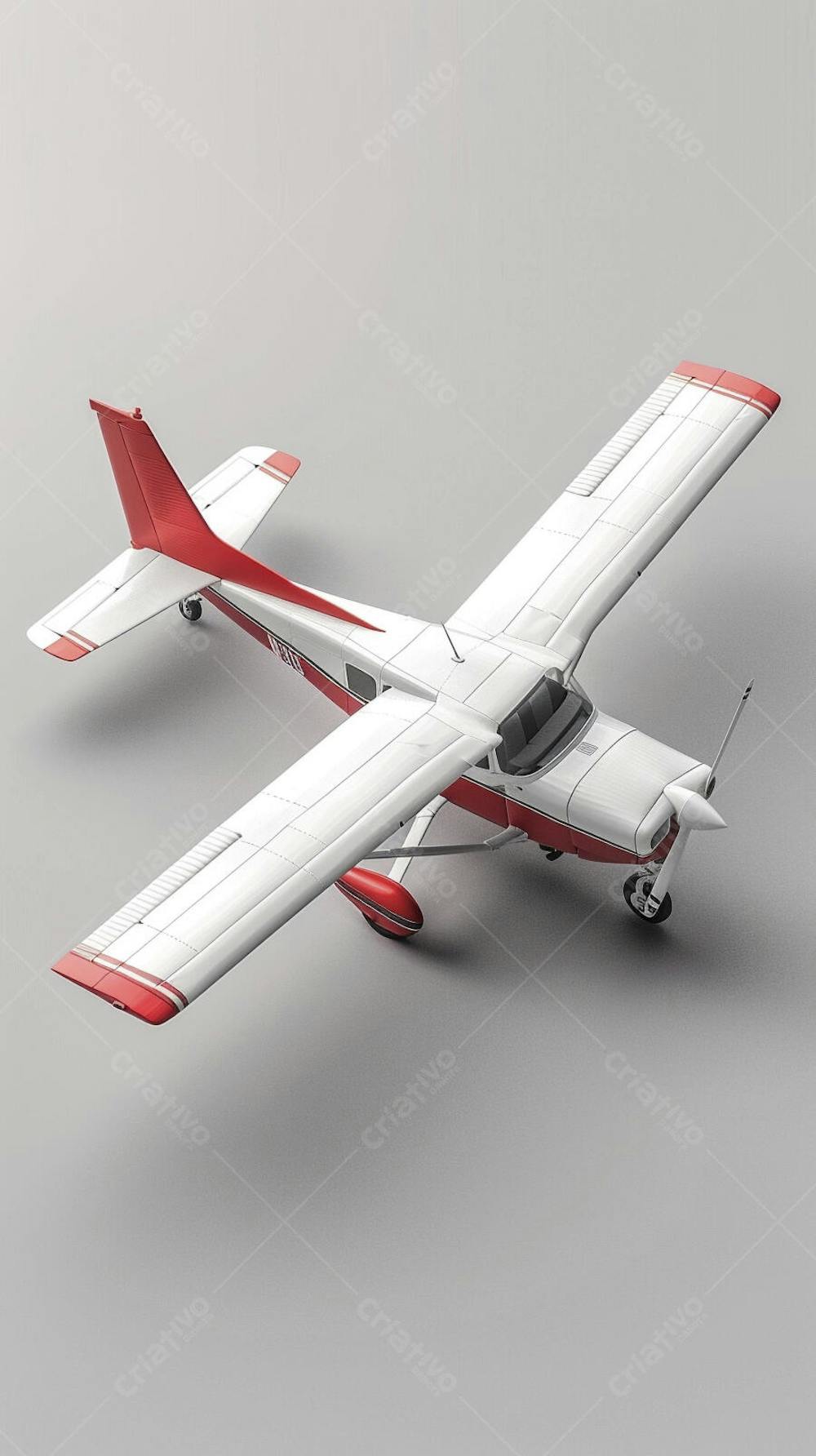 Avião Cessna em Perspectiva Isométrica