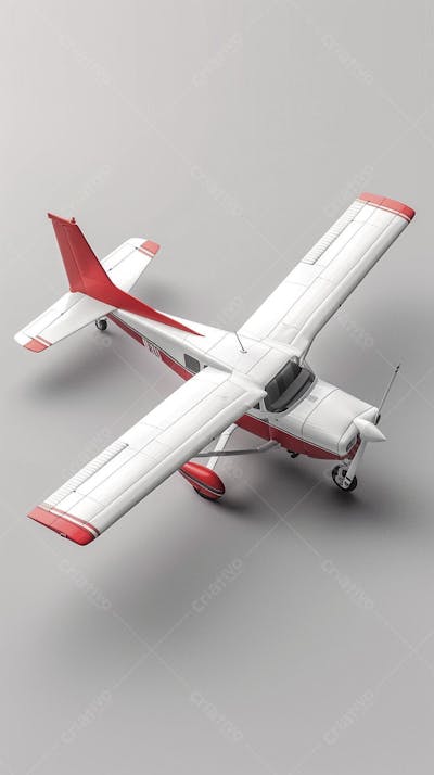 Avião Cessna em Perspectiva Isométrica