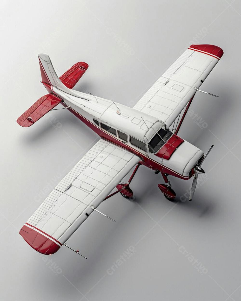Avião Cessna em Perspectiva Isométrica