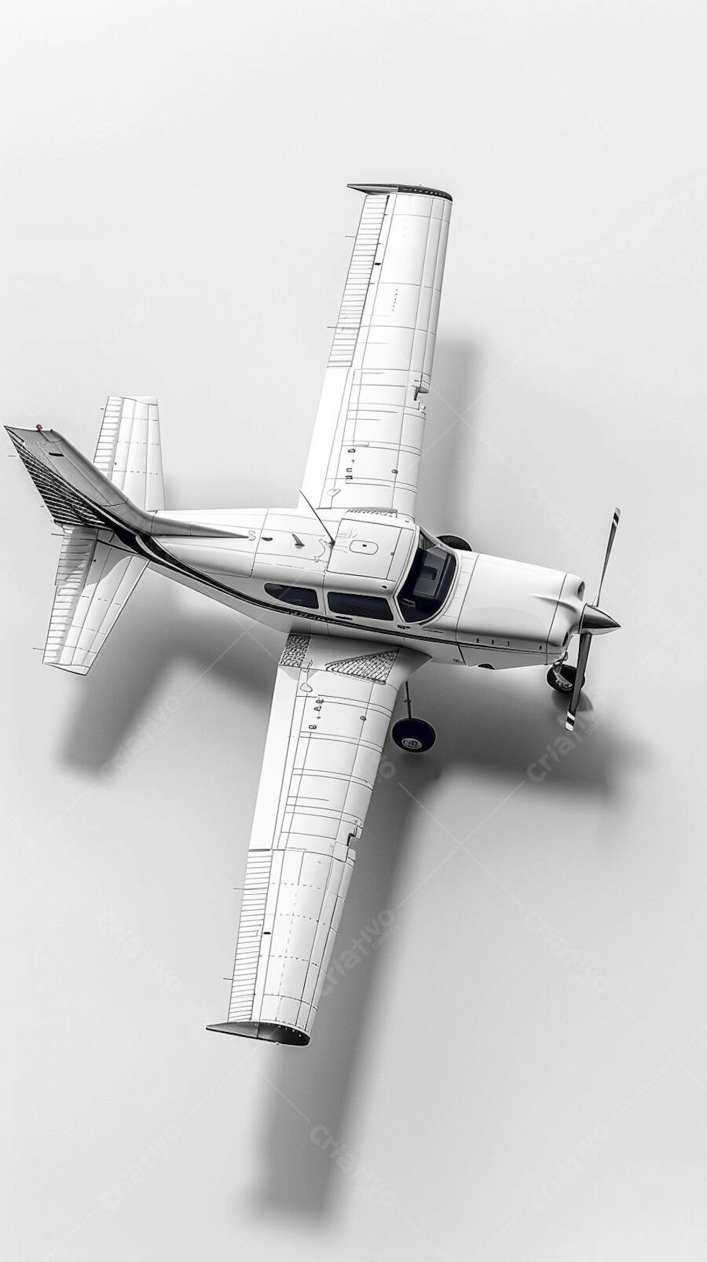 Avião Cessna em Perspectiva Isométrica