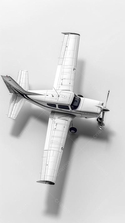 Avião Cessna em Perspectiva Isométrica