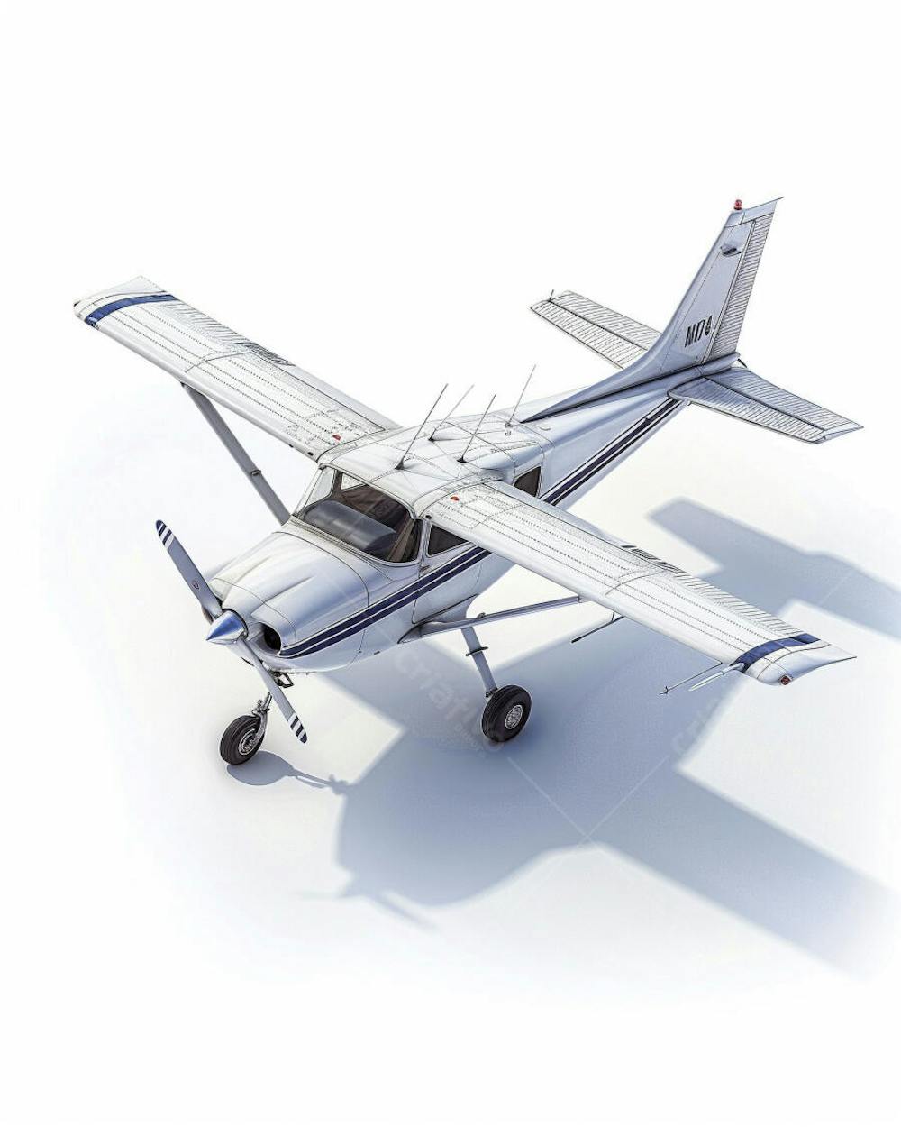 Avião Cessna em Perspectiva Isométrica