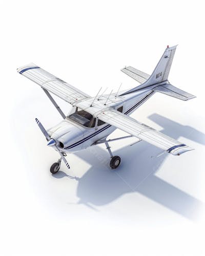 Avião Cessna em Perspectiva Isométrica
