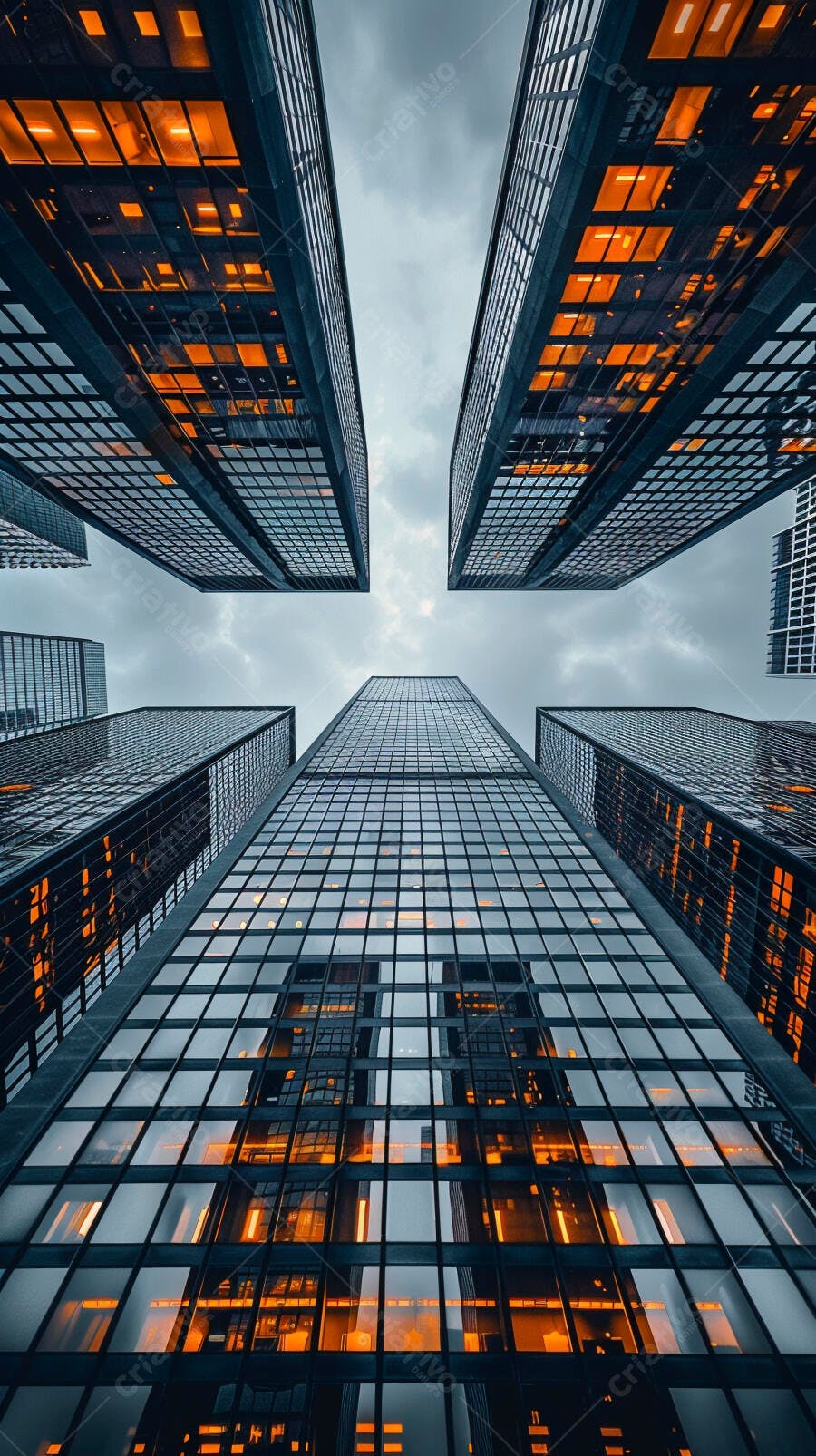 Prédios modernos arquitetura noturna
