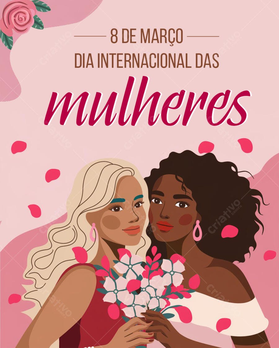 Flyer Dia Internacional da Mulher PSD Editável