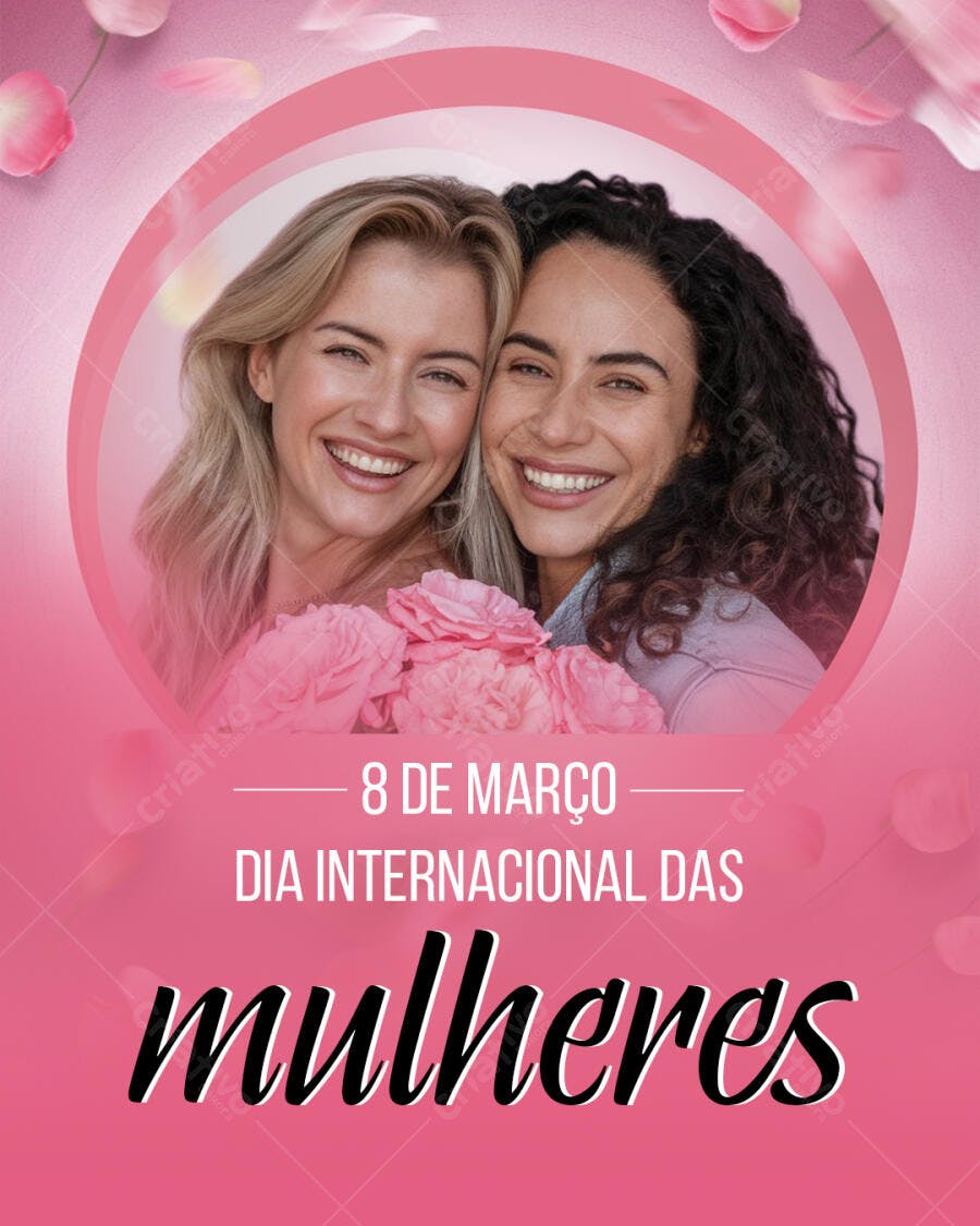 Flyer Dia Internacional da Mulher PSD Editável