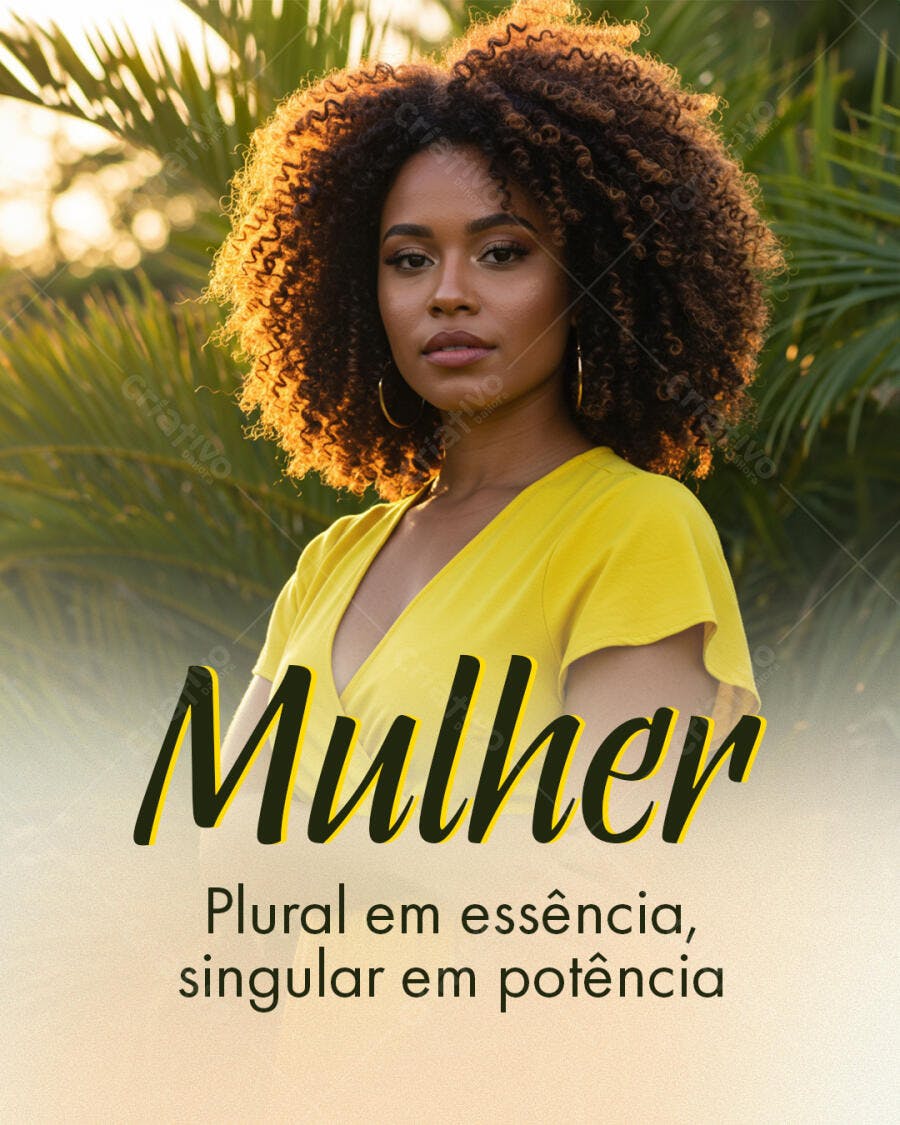 Post para o Dia Internacional da Mulher PSD Editável