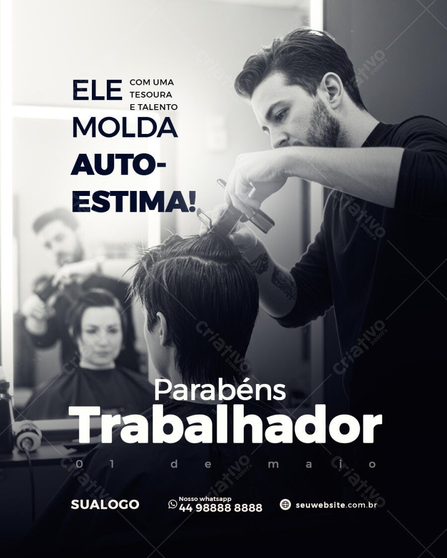 Flyer Dia do Trabalhador PSD Editável