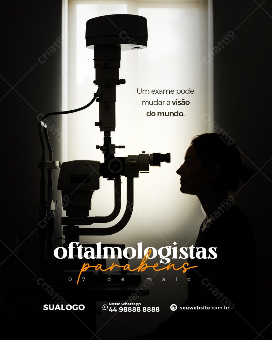 Flyer Dia do Oftalmologista 07 de Maio PSD Editável