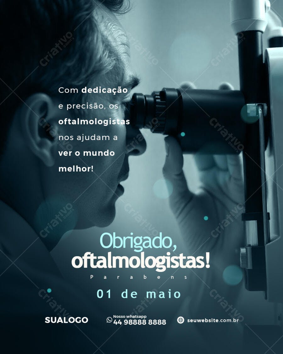 Flyer Dia do Oftalmologista PSD Editável