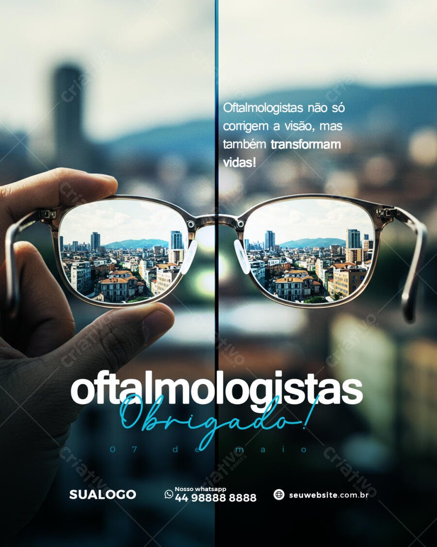 Flyer Dia do Oftalmologista PSD Editável