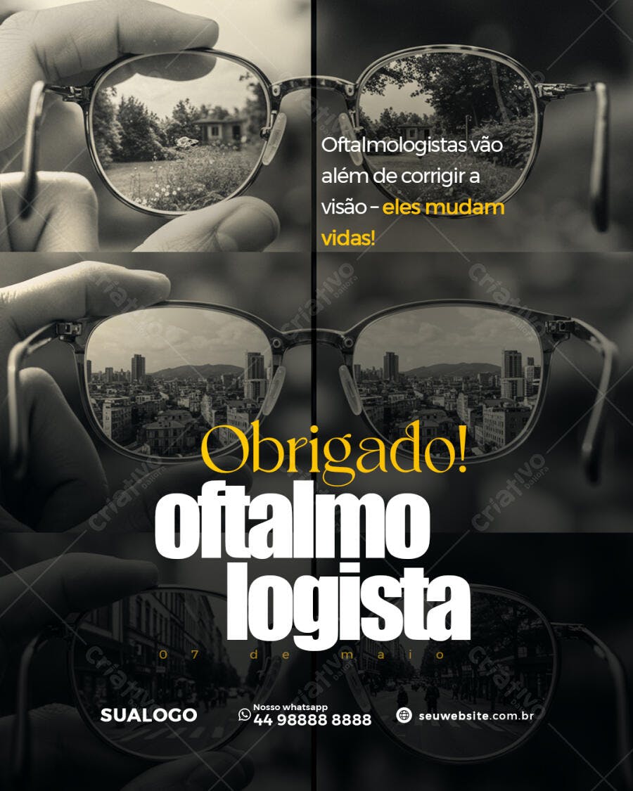 Flyer Dia do Oftalmologista PSD Editável