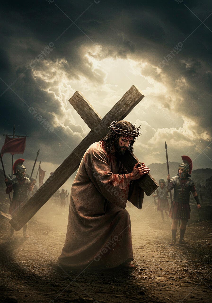 Imagem Religiosa para Semana Santa PSD Editável
