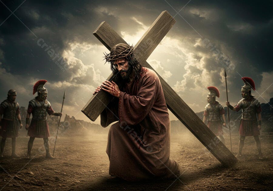 Imagem Religiosa Semana Santa PSD Editável