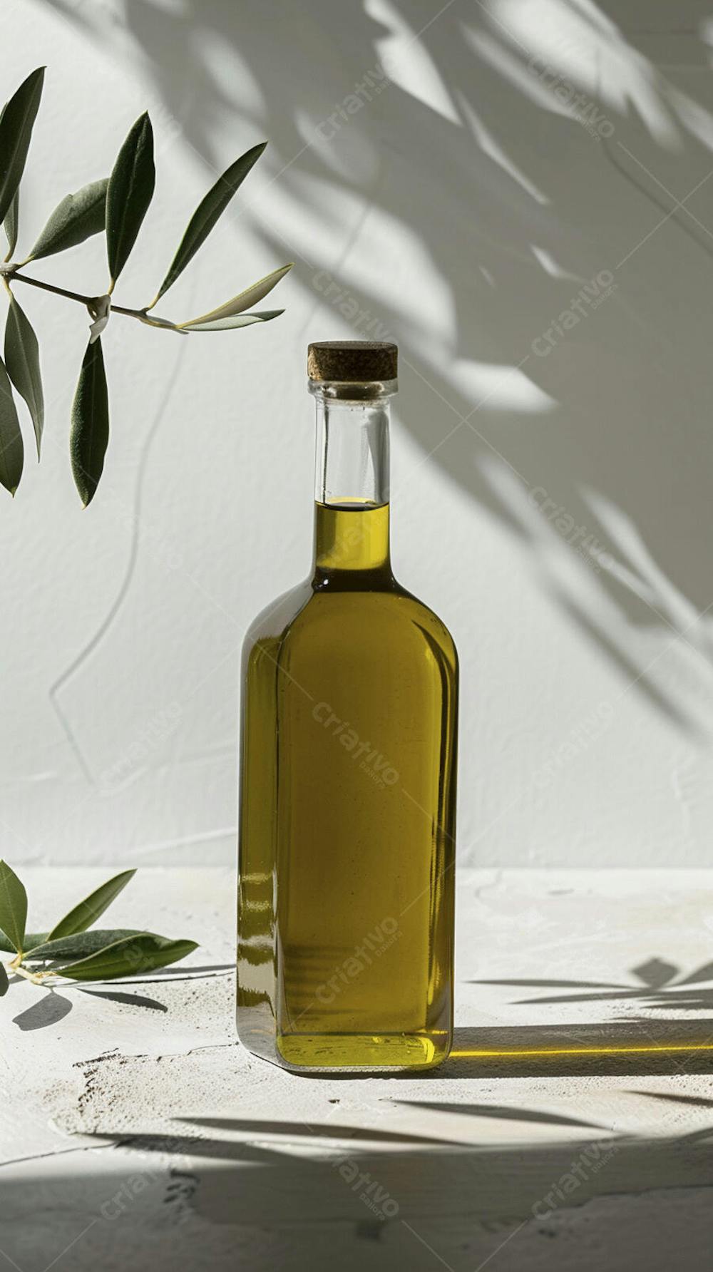 Garrafa de Azeite Artesanal com Iluminação Natural