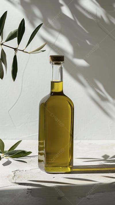 Garrafa de Azeite Artesanal com Iluminação Natural
