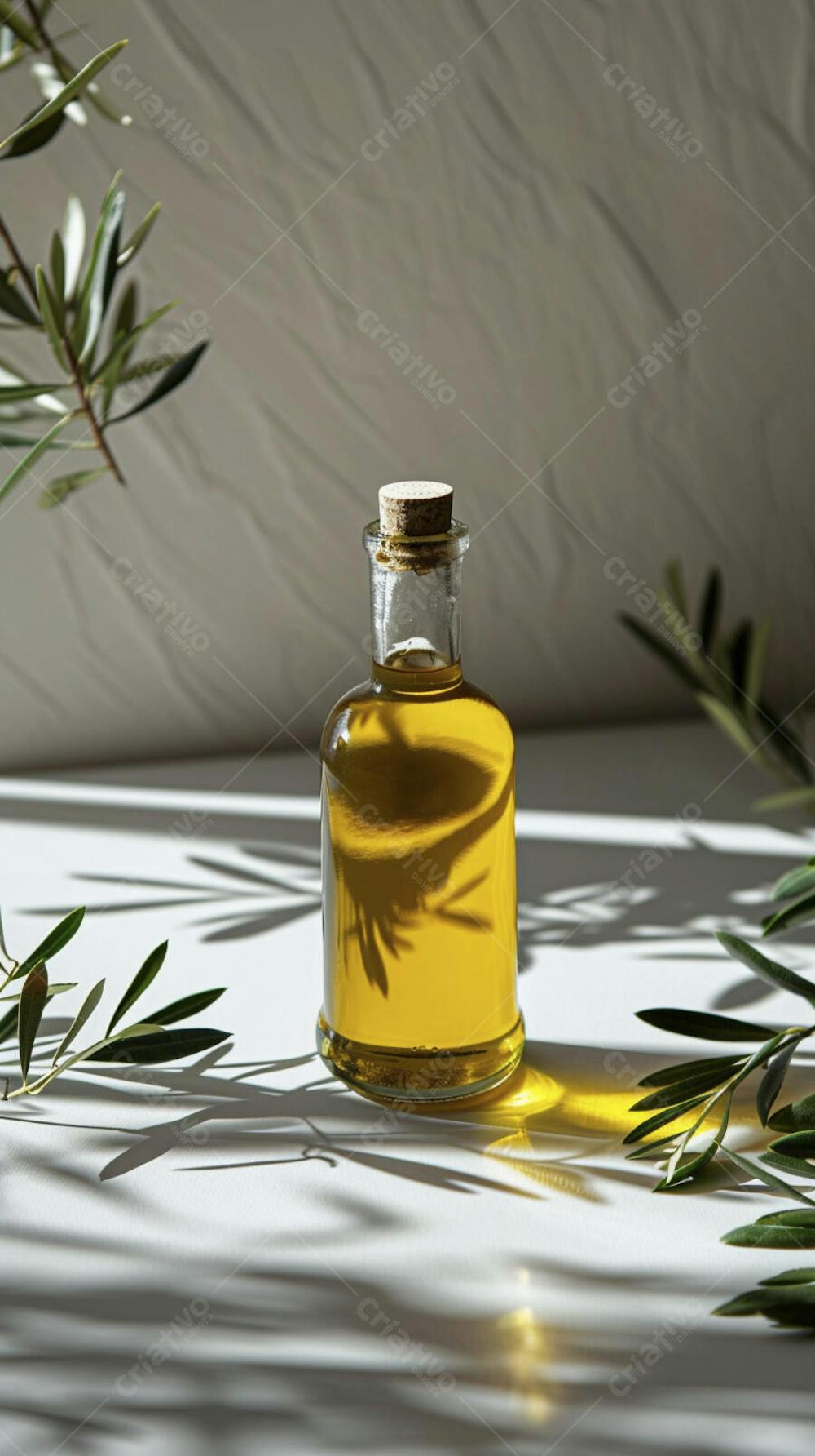 Garrafa de Azeite Artesanal com Iluminação Natural