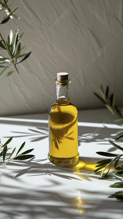 Garrafa de Azeite Artesanal com Iluminação Natural