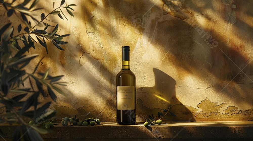 Garrafa de Azeite Artesanal com Iluminação Natural