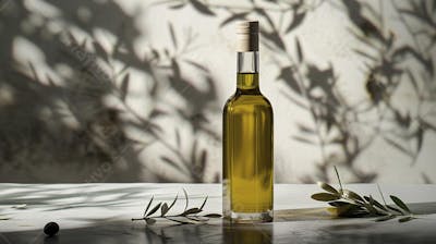 Garrafa de Azeite Artesanal com Iluminação Natural