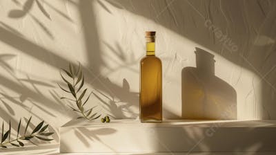 Garrafa de Azeite Artesanal com Iluminação Natural