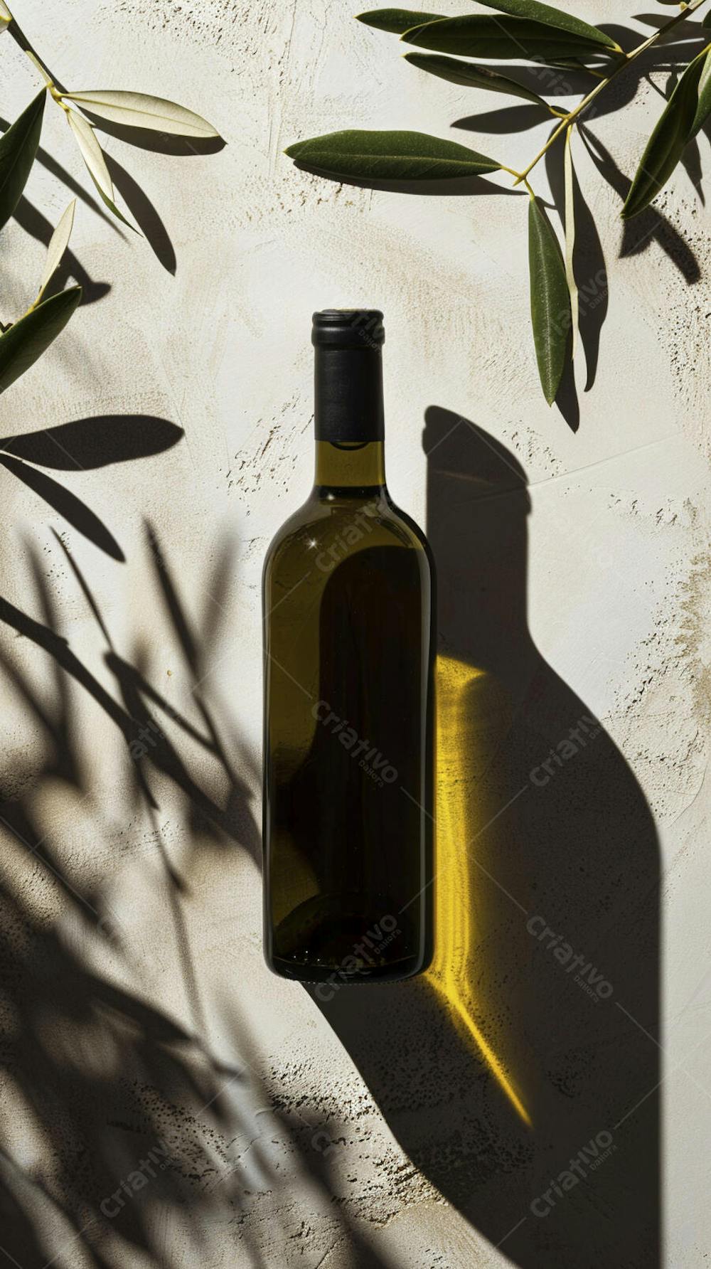 Garrafa de Azeite Artesanal com Iluminação Natural