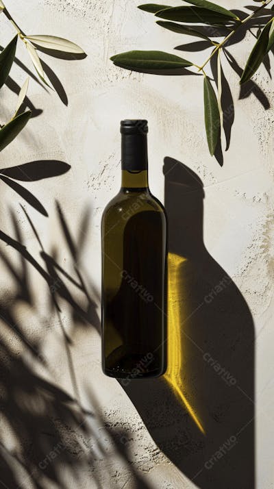 Garrafa de Azeite Artesanal com Iluminação Natural