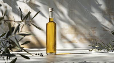 Garrafa de Azeite Artesanal com Iluminação Natural