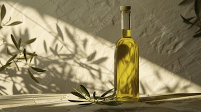 Garrafa de Azeite Artesanal com Iluminação Natural