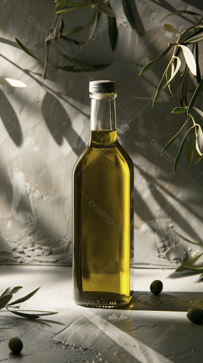 Garrafa de Azeite Artesanal com Iluminação Natural